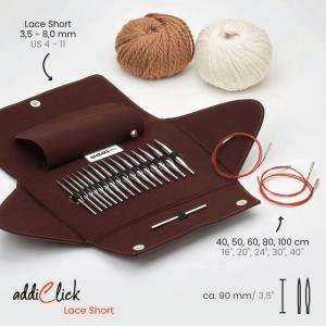 Sada kruhových jehlic addiClick Lace Short